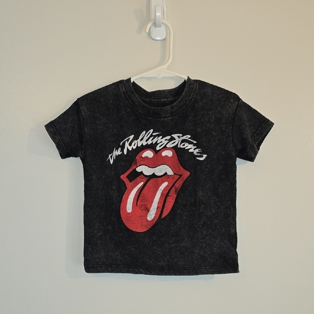The Rolling Stones Kids Tee - Black with Red Logo LOT-M